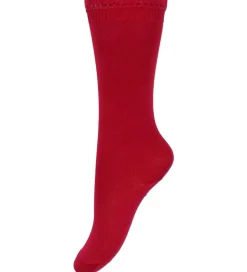 Knæstrømper m. Blondekant - Red Velvet|Condor Online