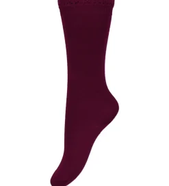 Knæstrømper m. Blondekant - Syrah|Condor Online