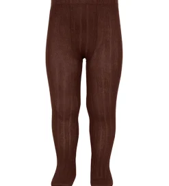 Strømpebukser - Rib - Brun|Condor Outlet
