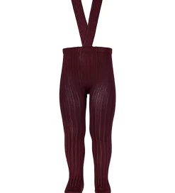 Strømpebukser m. Seler - Rib - Syrah|Condor Outlet