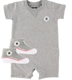 Sæt - Sommerdragt/Strømper - Gråmeleret|Converse Discount