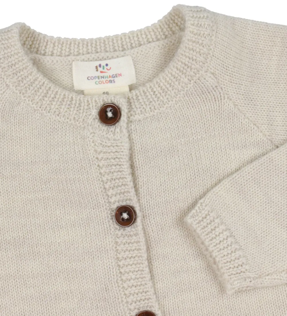 Cardigan - Uld - Pale Cream Melange|Copenhagen Colors Clearance