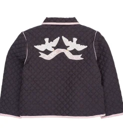 Jakke - Quiltet - Brown/Blue Check|Copenhagen Colors Discount