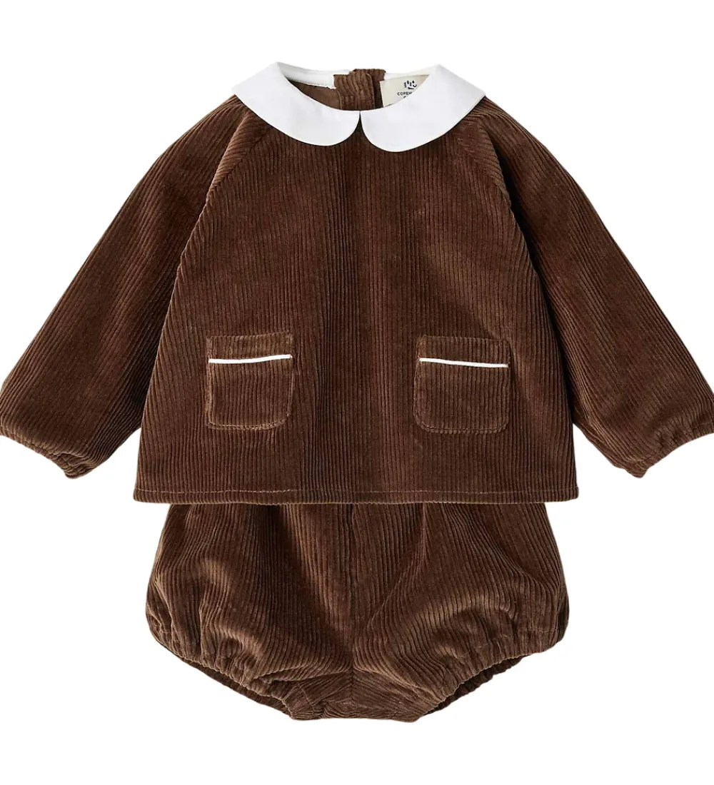 Sæt - Bluse/Bloomers - DK. Brown Comb|Copenhagen Colors Online