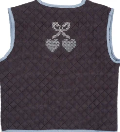 Vest - Quiltet - Brun/Blå Tern|Copenhagen Colors New