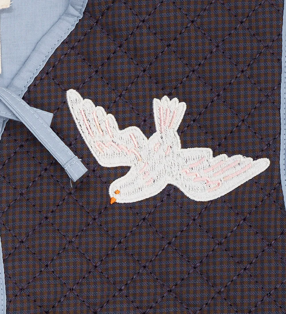 Vest - Quiltet - Brun/Blå Tern|Copenhagen Colors New