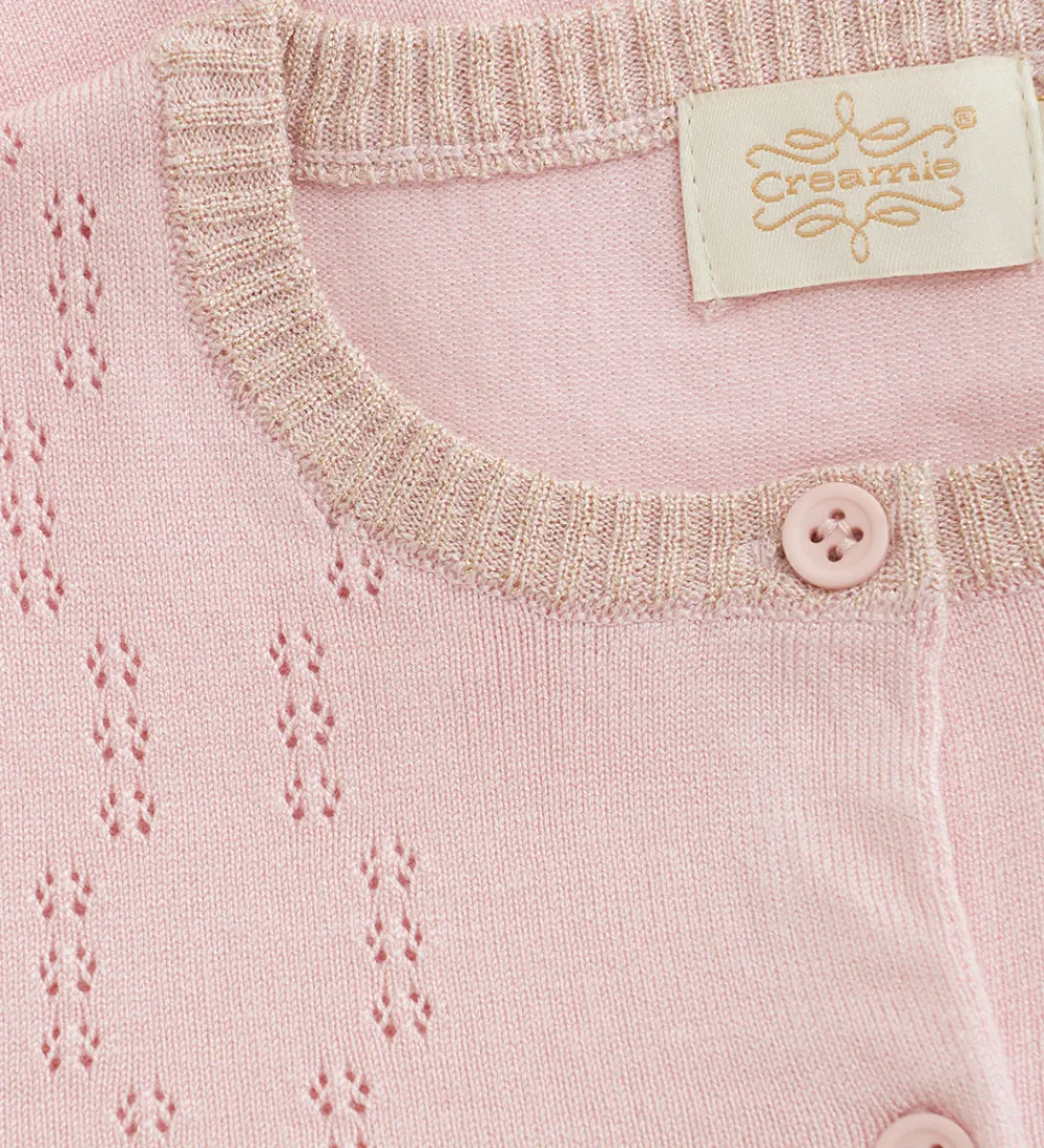 Cardigan - Pointelle - Strik - Lotus|Creamie