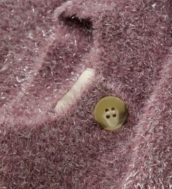 Cardigan - Strik - Glitter - Crushed Berry|Creamie