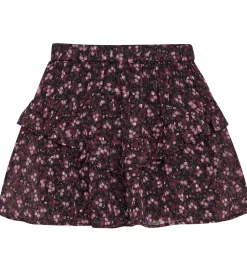 Nederdel - Flower Dobby - Sort|Creamie