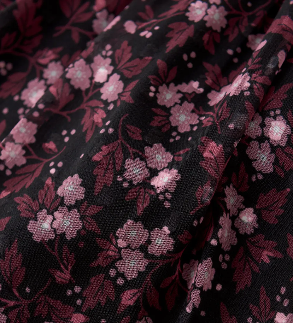 Nederdel - Flower Dobby - Sort|Creamie Outlet