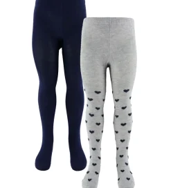 Strømpebukser - 2-pak - Lysegråmeleret|Creamie Sale