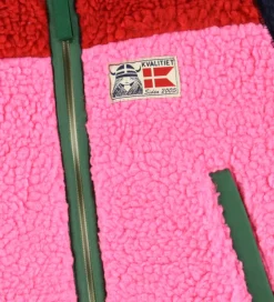 Fleecejakke - Danebaever - Red/Navy/Spicy Pink|Danefæ Discount