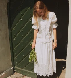 Skjorte - Velma Lace - Cream|Designers Remix Clearance