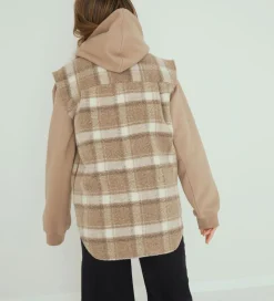 Vest - Uld/Polyester - G Jayden - Beige Check|Designers Remix Online