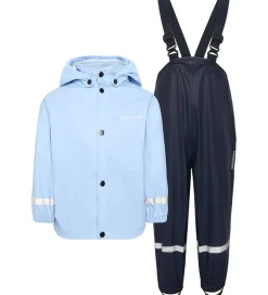 Regntøj m. Seler - PU - Slaskeman - Light Sea Blue|Didriksons Hot
