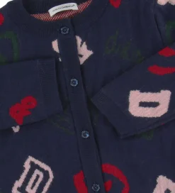 Cardigan - Uld - Navy m. Logoer|Dolce & Gabbana Outlet