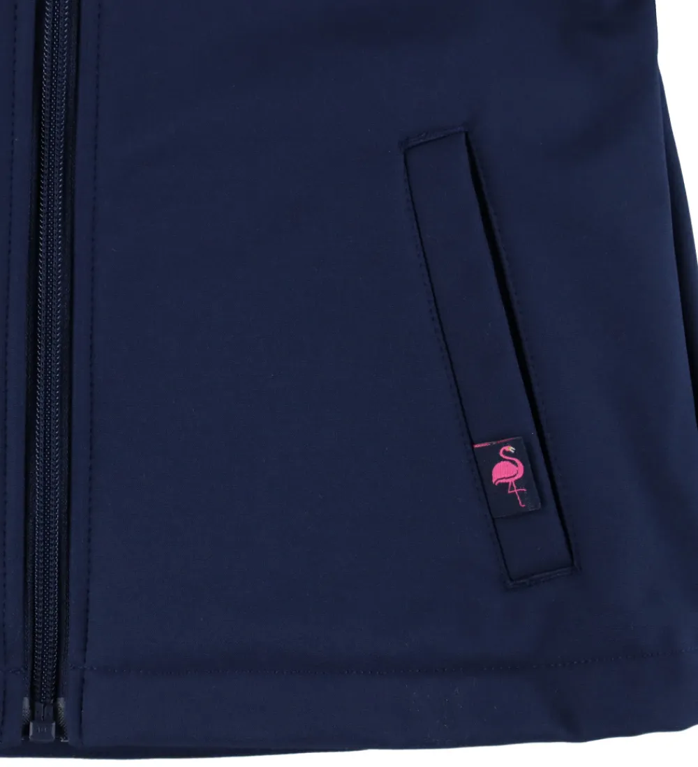 -Cph Softshelljakke - evild - Navy m. Flamingo|DYR