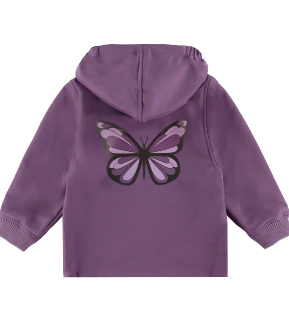 -Cph Softshelljakke - evild - Lavender m. Sommerfugl|DYR Outlet