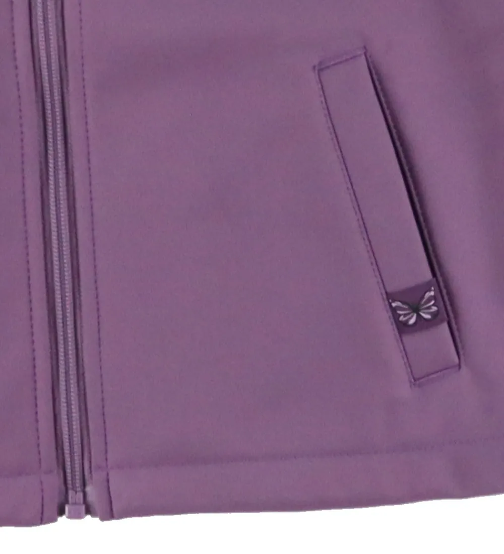 -Cph Softshelljakke - evild - Lavender m. Sommerfugl|DYR Outlet