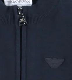 Cardigan - Bomuld/Uld - Navy|Emporio Armani Discount