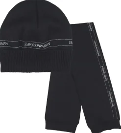 Gaveæske - Hue/Halstørklæde - Uld/Bomuld - Sort|Emporio Armani New