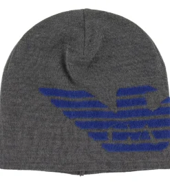 Gaveæske - Hue/Tørklæde - Bomuld/Uld - Grå/Blå|Emporio Armani Discount