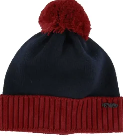 Gaveæske - Strikhue/Tørklæde - Uld - Rød/Navy|Emporio Armani Hot