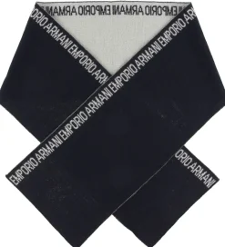 Halstørklæde - 160x20 - Uld/Akryl - Navy|Emporio Armani Outlet