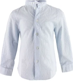 Skjorte - Blå/Hvidstribet|Emporio Armani Discount