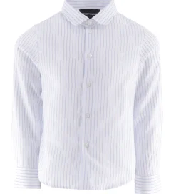 Skjorte - Hvid/Blåstribet|Emporio Armani Sale