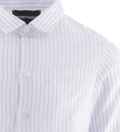 Skjorte - Hvid/Blåstribet|Emporio Armani Sale