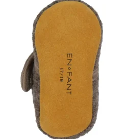 Hjemmesko - Uld - Chocolate Brown m. Bjørn|En Fant Online