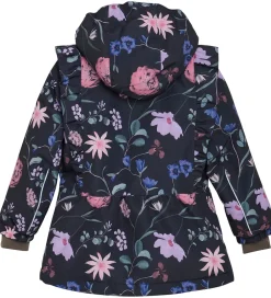 Vinterjakke - Ebony m. Blomster/Flæser|En Fant Online
