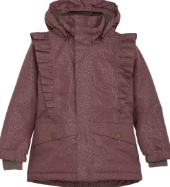 Vinterjakke - Rose Taupe m. Guldprikker/Flæser|En Fant New