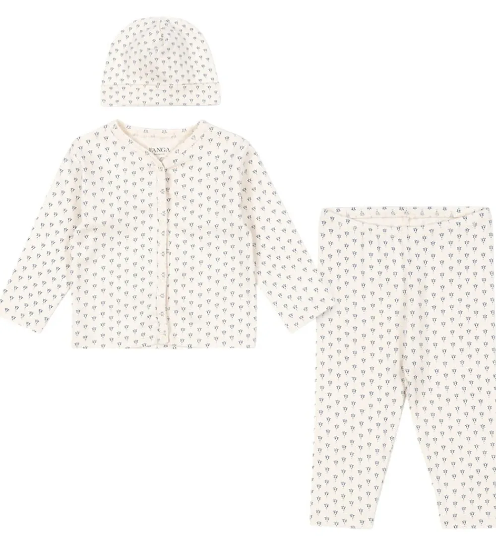 Sæt - Cardigan/Leggings/Hue - Bello - Punto Blu|Fanga Fontana Sale