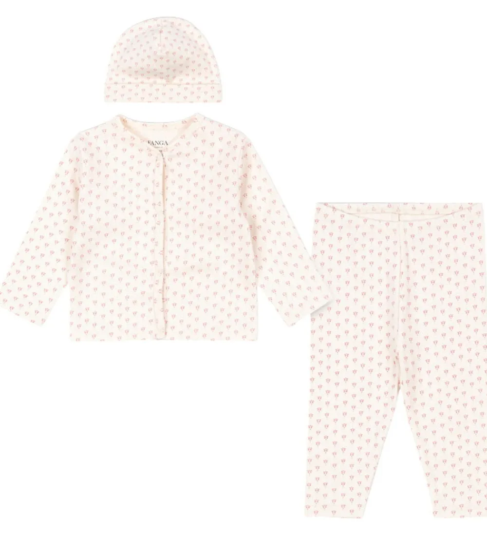 Sæt - Cardigan/Leggings/Hue - Bello - Punto Rosa|Fanga Fontana