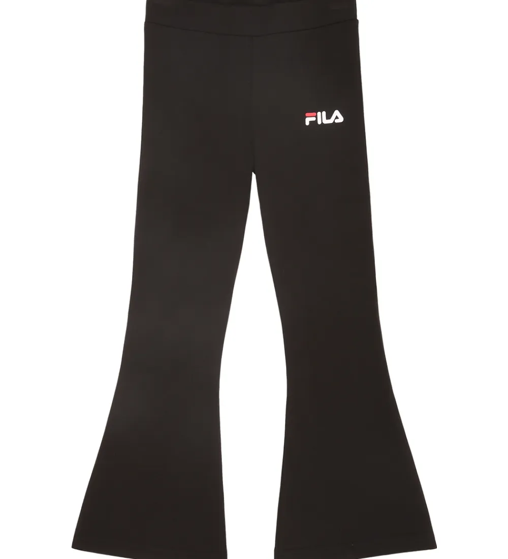 Leggings - Ottini Flared - Sort m. Logo|Fila Best