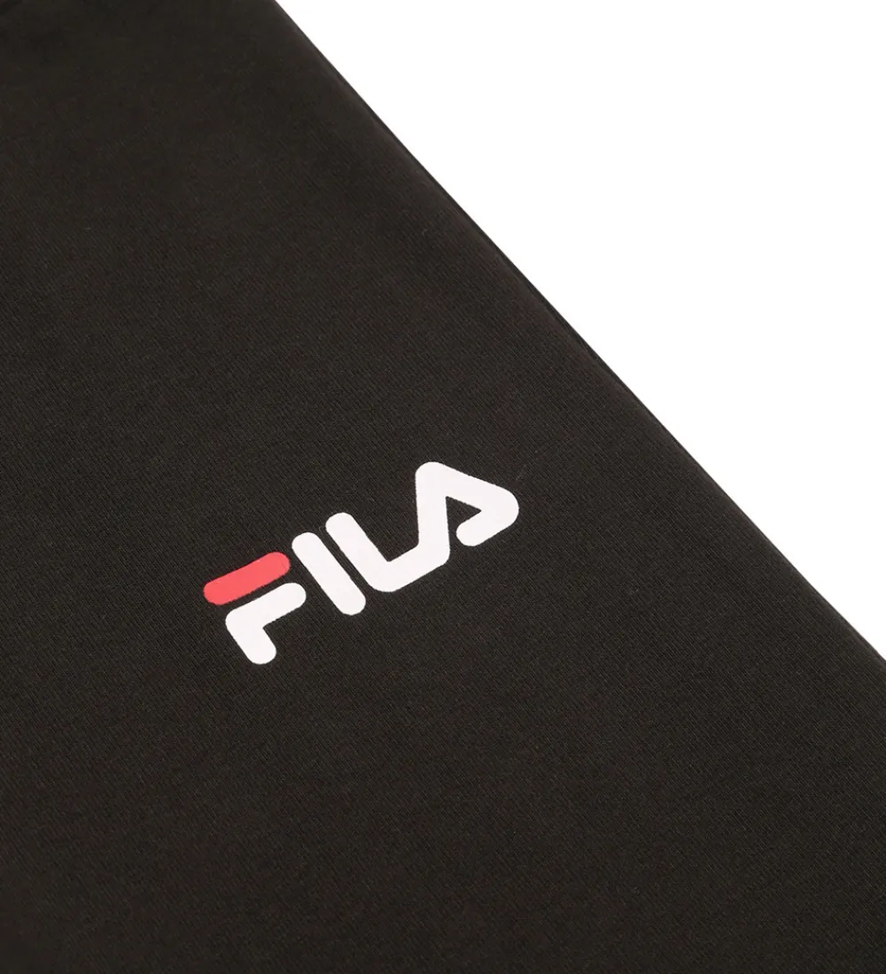 Leggings - Ottini Flared - Sort m. Logo|Fila Best