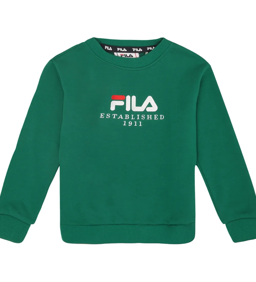 Sweatshirt - Benna - Green Jacket m. Logo|Fila