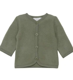 Cardigan - Uld - Deep Lichen Green|Fixoni New