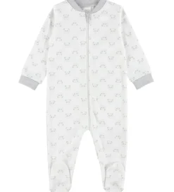 Natdragt m. Lynlås/Fødder - Grey Melange|Fixoni Discount