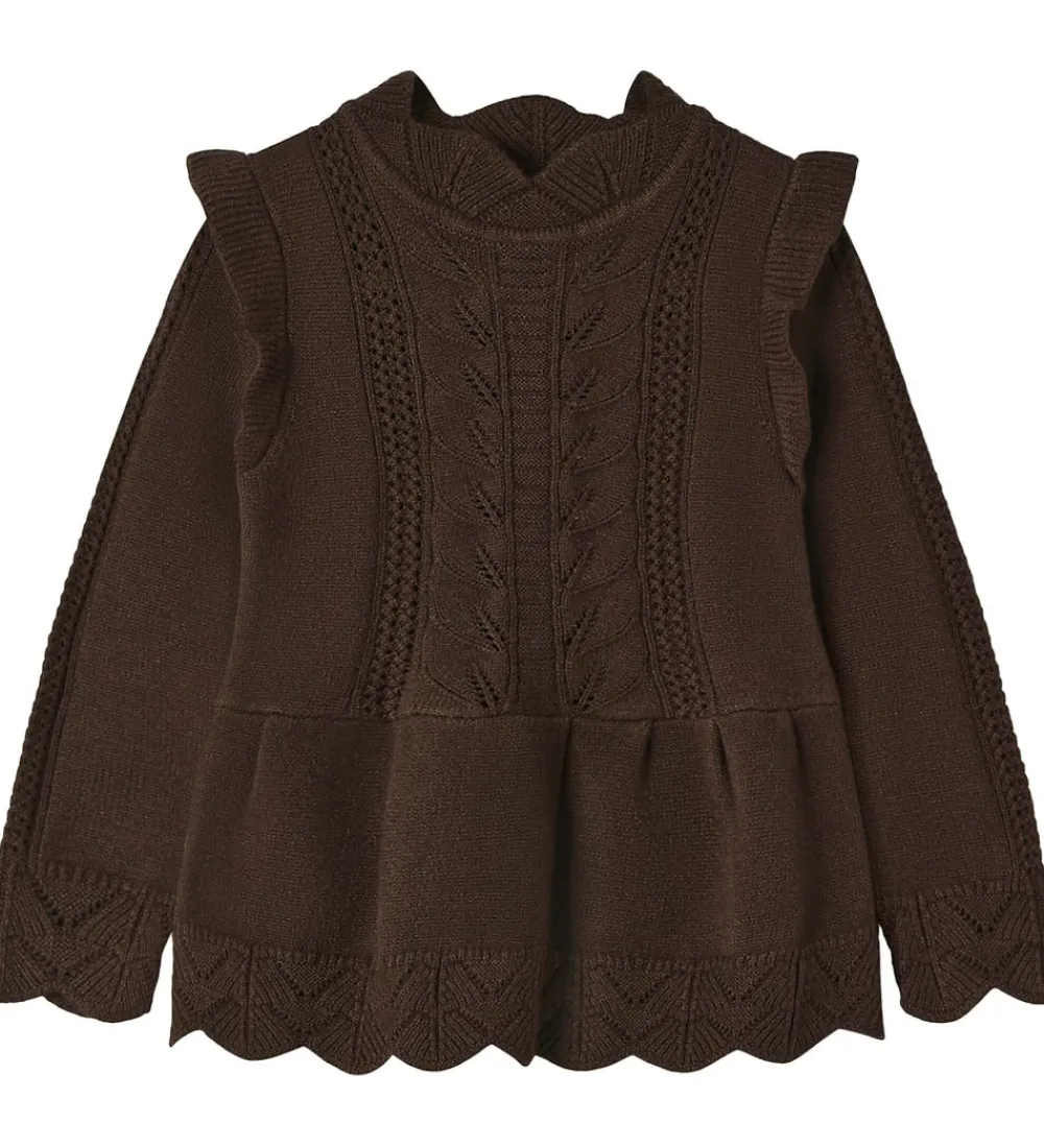 Bluse - Strik - Viskoseblanding - Alilly - Coffee Bean|Fliink Discount
