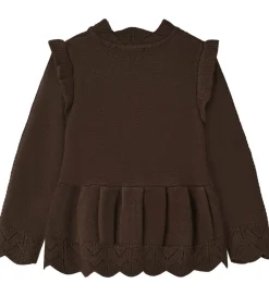 Bluse - Strik - Viskoseblanding - Alilly - Coffee Bean|Fliink Discount