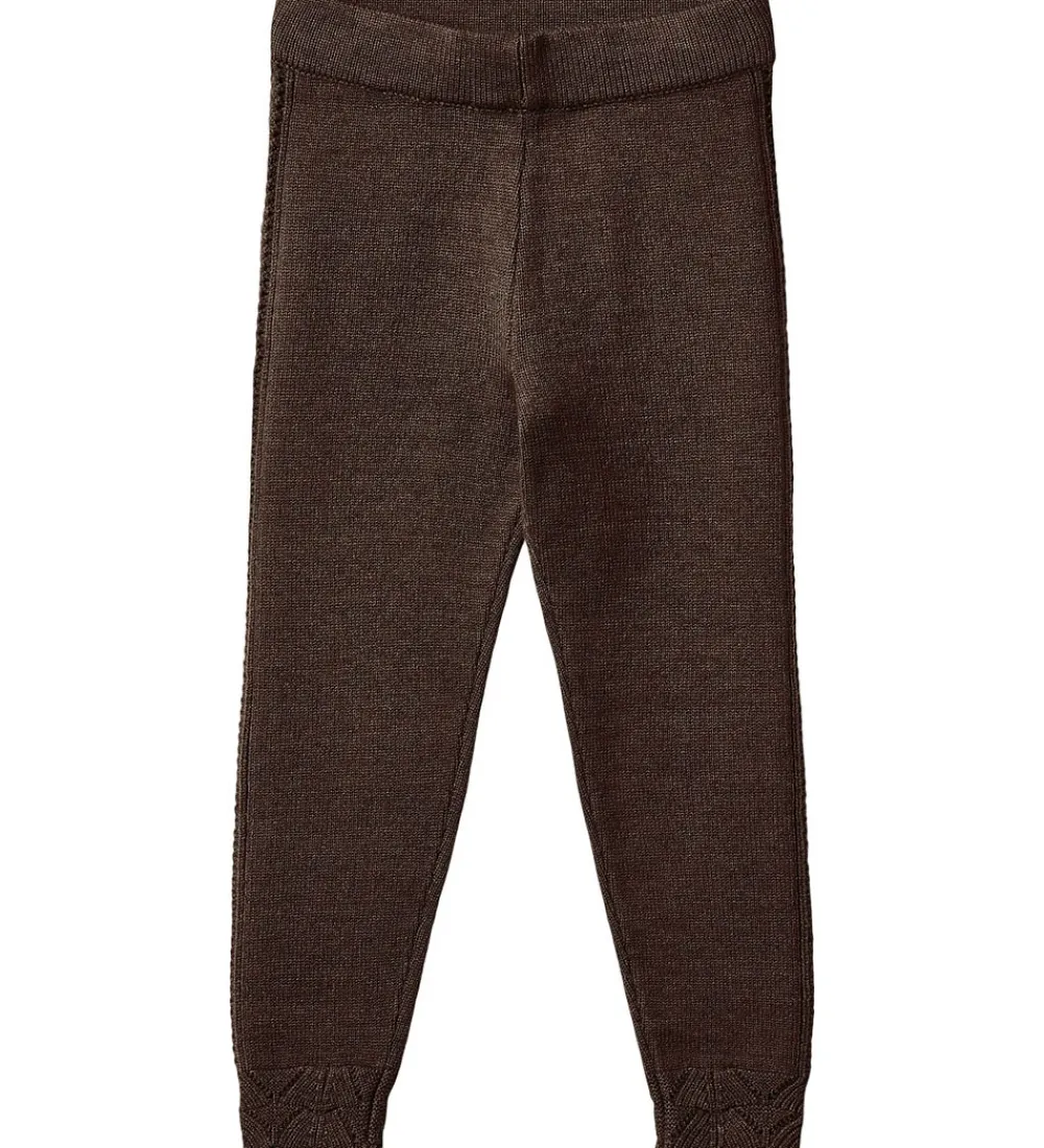 Bukser - Strik - Viskoseblanding - Alilly - Coffee Bean|Fliink Outlet