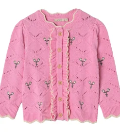 Cardigan - Strik - Mela Flower - Begonia Pink|Fliink Best