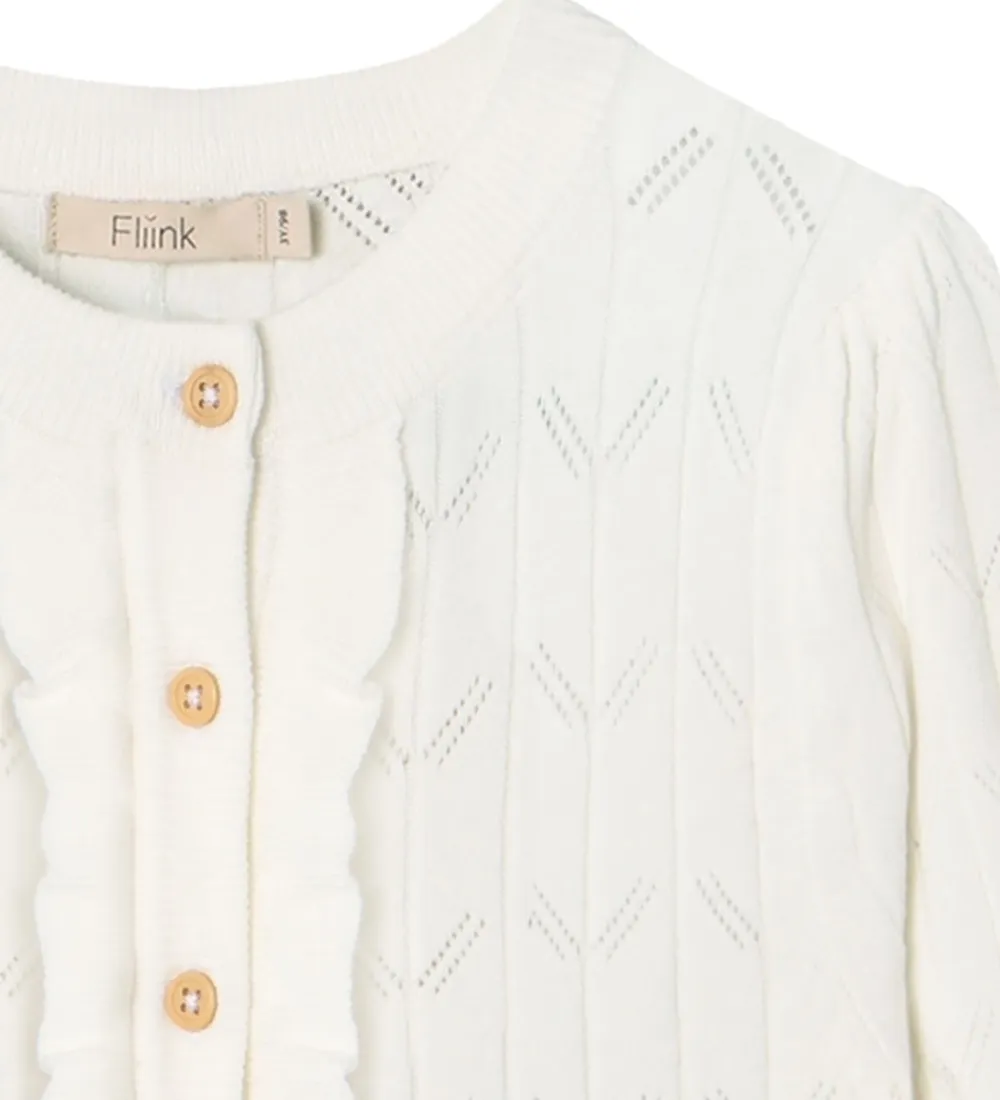 Cardigan - Strik - Sunny - Cloud Dancer|Fliink Outlet