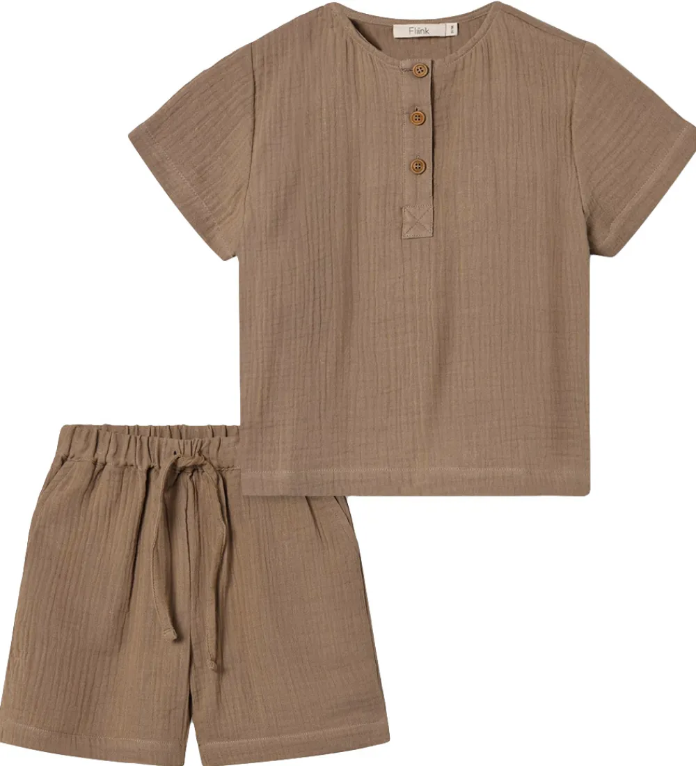 Shortssæt - Cha Cha - Pine Bark|Fliink Best