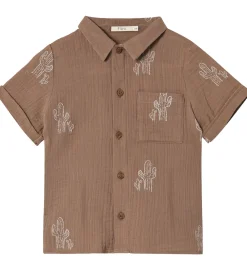 Skjorte k/æ - Hello - Pine Bark Cactus Aop|Fliink Hot