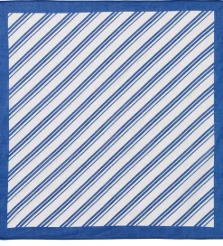 Tørklæde - Kota - 50x50 cm - Cloud Dancer m. Striber|Fliink Discount