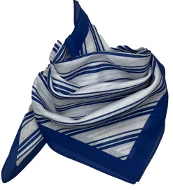 Tørklæde - Kota - 50x50 cm - Cloud Dancer m. Striber|Fliink Discount